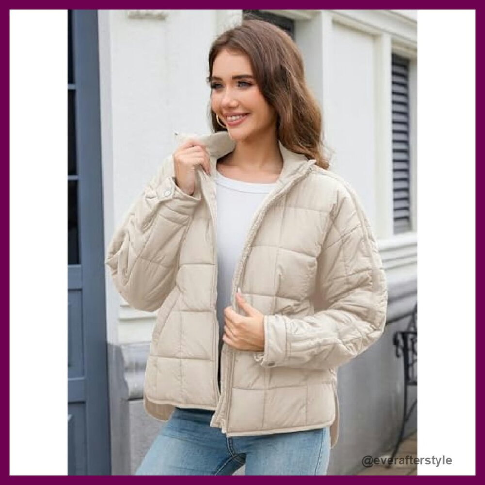 Lightweight Oversized Puffer Jacket Packable Fold… - image 6